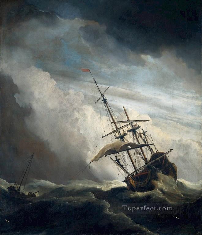 Barco marino Willem van de Velde el Joven barco marino Pintura al óleo